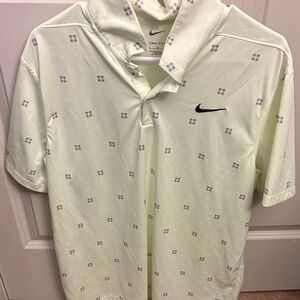 Nike Men's Light Cream Polo with Pattern